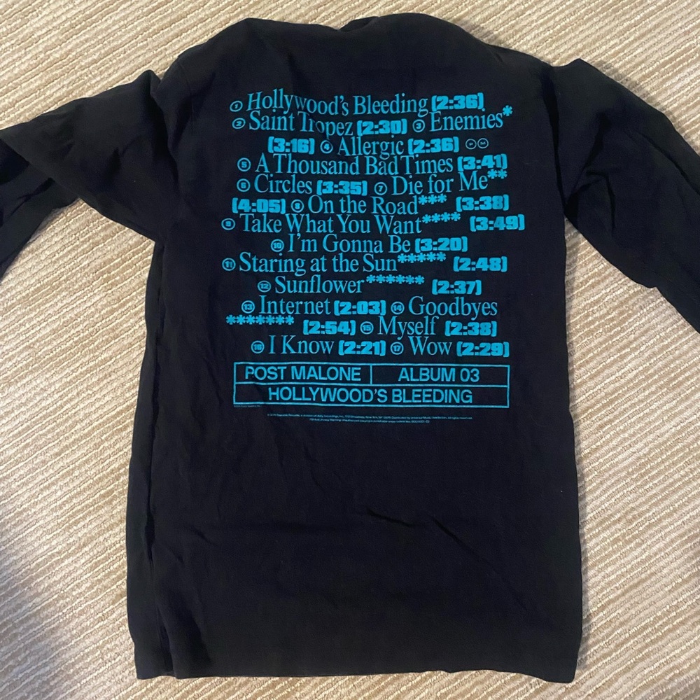 Post Malone Hollywoods Bleeding shirt